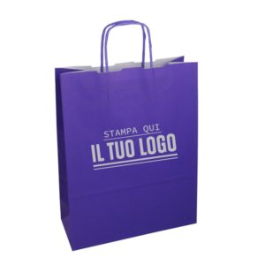 Sacchetti Manico Cordino con Taglio Vivo Rainbow Viola