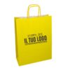 Sacchetti cordino giallo personalizzati con stampa Flexo del logo