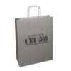 Sacchetti cordino Grigio personalizzati con stampa Flexo del logo