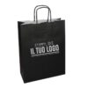 Sacchetti cordino Nero personalizzati con stampa Flexo del logo