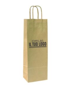 Sacchetti Manico Cordino con Taglio Vivo Wine Sealing Avana