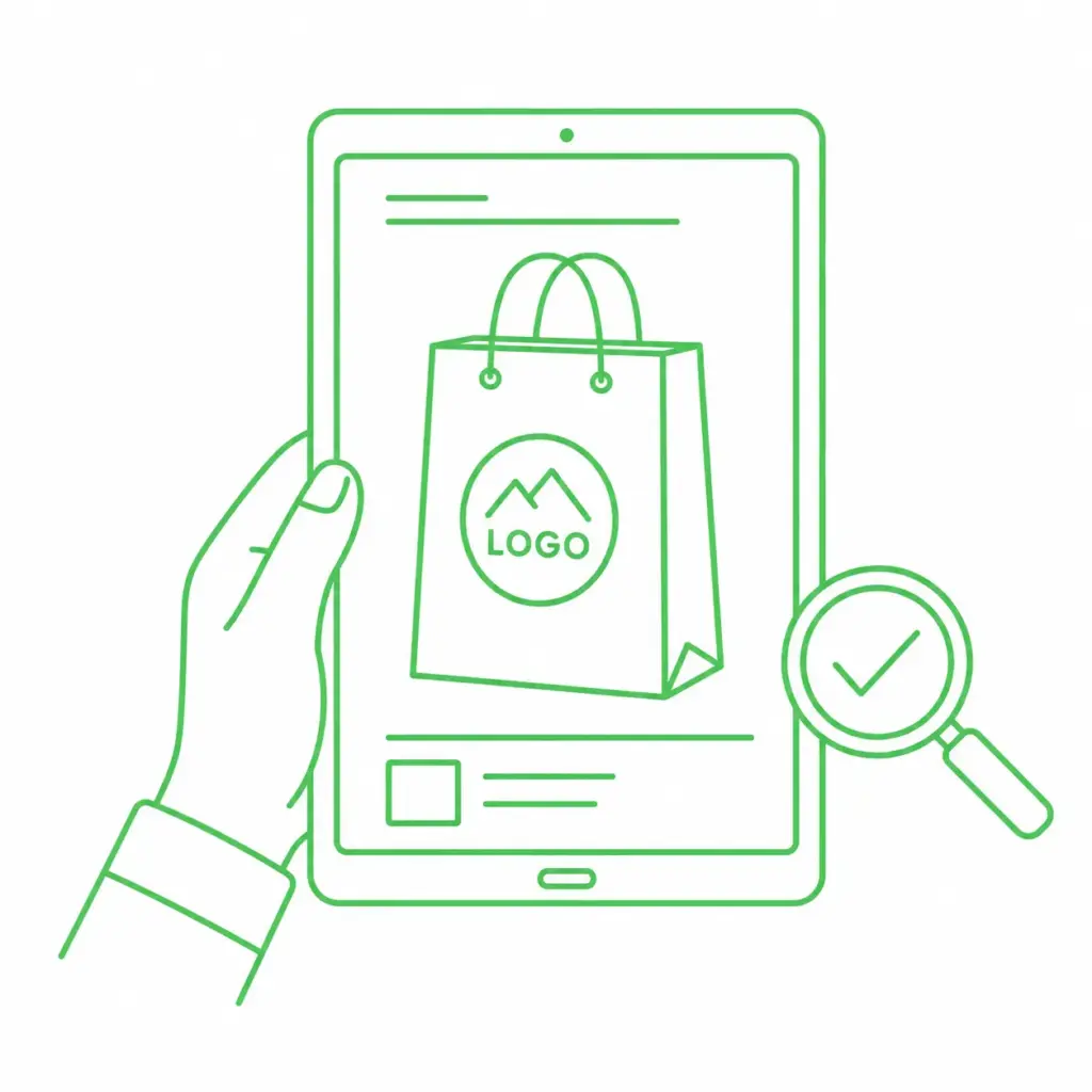 Anteprima grafica gratuita del logo prima della stampa - Pubblishoppers